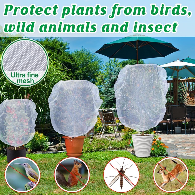 9 Pack Insect Bird Netting Cover for Garden - 3