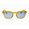 XLAB Unisex Moscot Style Sunglasses 8004, Yellow/Sky Blue