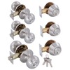 GITRANG (3 Pack All Keyed Identical Deadbolt Door knob Single