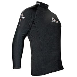 Adrenalin Men's Thermal 2P Fleece Rash Superstretch Long Sleeve Top, Black, Large