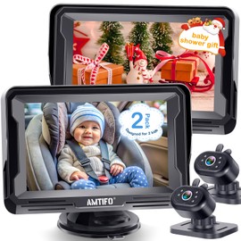 2-Pack Baby Camera for Twins - Dual Rear-Facing Baby Monitor with Night Vision, Easy Plug & Play for Multiple Vehicles, Infant Car Seat Safety Camera System with Anti-Glare 4.3" Display