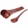 5PCS Japanese Style Wood Spoon Long Handle Soup Spoons Household