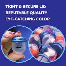 Vending Machine Capsules - 1.1 Inch Tiny Frosty Clear-Colored Acorn Capsules - 30 Pcs Empty Toy Capsules - Plastic Capsules for Toys - 28 mm Prize Machine Capsules - Small Colored Containers