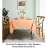 ShinyBeauty Square Tablecloth Cotton Linen Tablecloth Wrinkle Resistant Dust-Proof Table