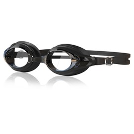 ACGXIXT Unisex Adult Anti-Fog Racing Swim Goggles for Men and Women Adjustable Strap for Superior Comfort (Bright-Black)