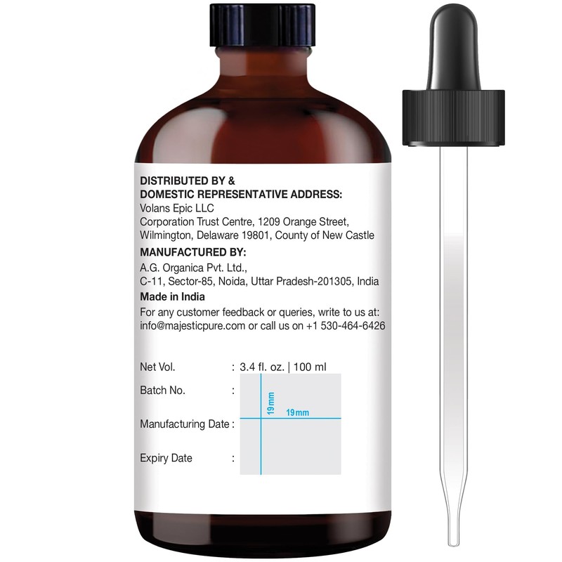 MAJESTIC PURE Lemongrass Essential Oil with Glass Dropper | 100%