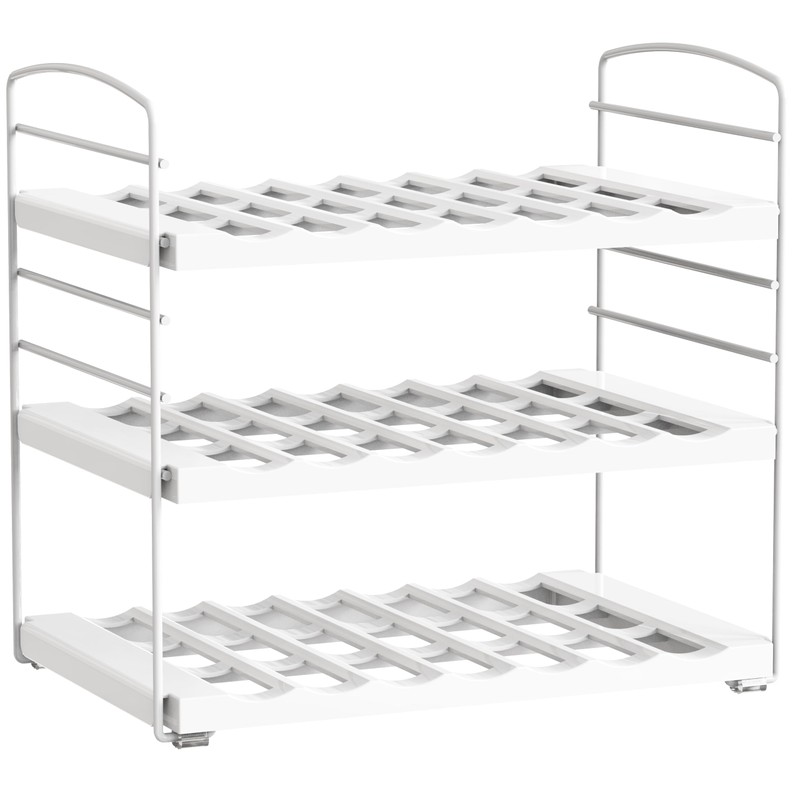 SimpleHouseware Water Bottle Storage Organizer, White