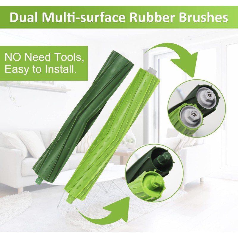 2 Set Roller Brush Replacement Parts for irobot Roomba s9