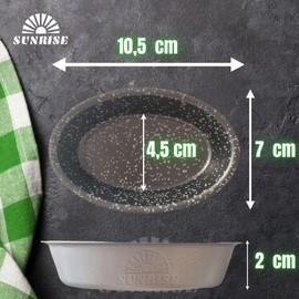 Leccesi Pastry Moulds for Pasticciotto Leccese Salted Pasticciotto Mould in Non-Stick Aluminium with Stone Effect 100% Made in Italy Size 10.5 x 7 cm (24)