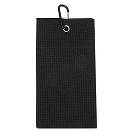 Keenso Toalla Triple de Golf, Toalla de Golf Diseño de gofres Toallita Deportiva Absorción de Sudor Limpieza Gancho de Correa de algodón Puro