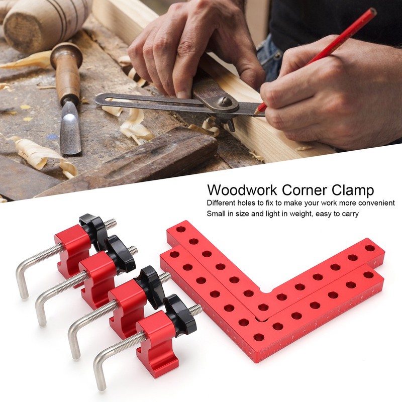 Square Positioning Ruler Kit Aluminum Alloy Right Angle 90 Degree