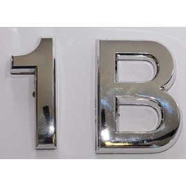 Apartment Number 1B Sign/Mailbox Number Sign, Door Number Sign. Letter C (Silver,3D, Size 2.75 x 1.75, Comes with Double Sided Tape)- The Maple line