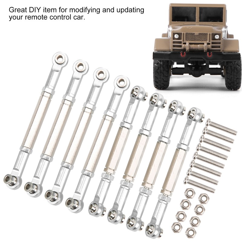 8Pcs Upgrade Metal Pull Rod Steering Pull Rod for WPL/MN/Feiyu