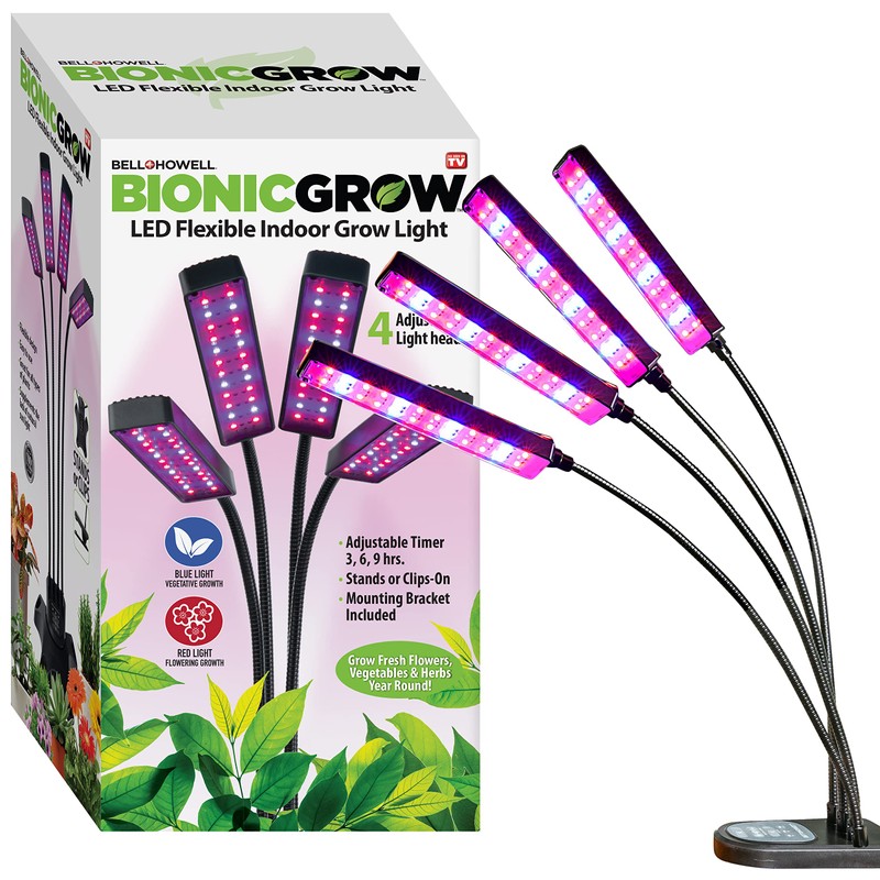Bell+Howell Bionic Grow Grow Light for Indoor Plants 4 Heads