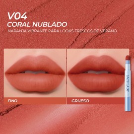 SACE LADY Labiales Air Cushion Mate Larga Super Stay Tint 1.7gdura 12HColor 04 CORAL NUBLADO Multiuso Labios y MejillasSuave No Transferencias        