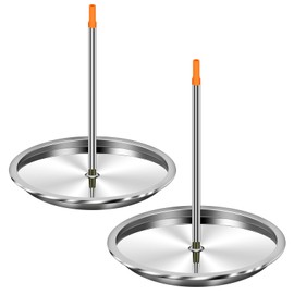 Vertical Skewer for Grill Stainless Steel Pastor Skewer with 2 Removable Spikes Easy to Install Vertical Spit Stand Dishwasher Safe Vertical Skewer Stand Multiple Brazilian Vertical Skewer for BBQ