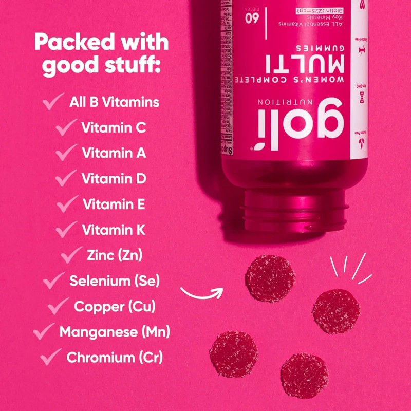 Goli Nutrition 60 Gomitas Multivitamínicas Completas para Mujer Sabor Sandia