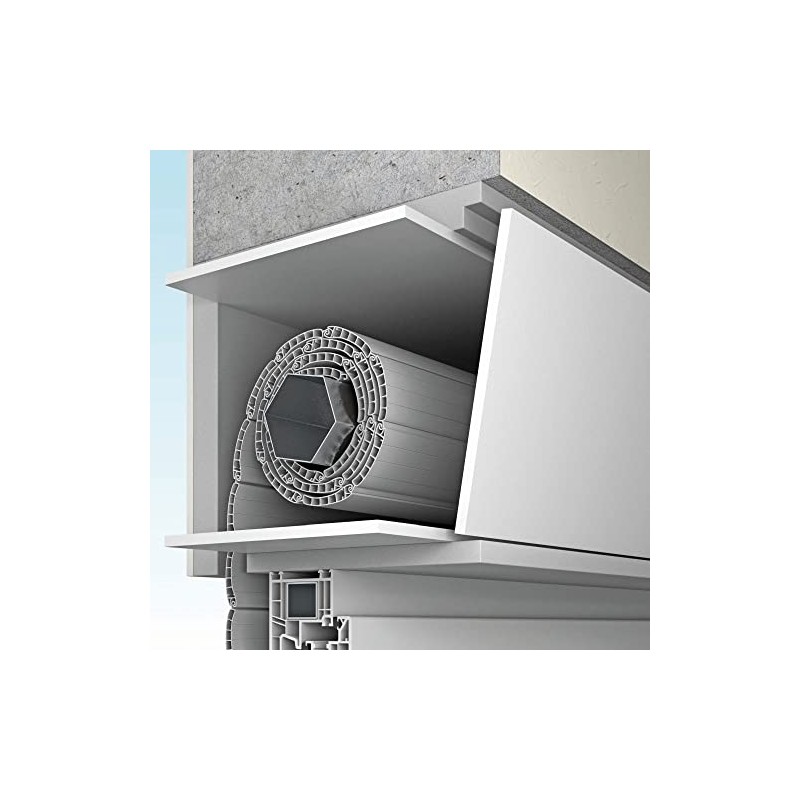 CLIMAPOR Insulation Panel Window Reveal / Roller Shutter Box, White,