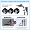 Hibbent All Metal CUPC Certified 8'' Rainfall Shower Head, Dual