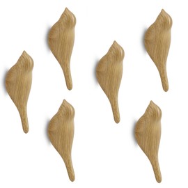 95Street Wooden Hooks, 6 Bird Wooden Coat Hooks, Wall Hooks, Wooden Hooks for Hanging Coats, Hats, Scarves, Jackets, Clothes and Headphones in the Bedroom, Living Room, Hallway