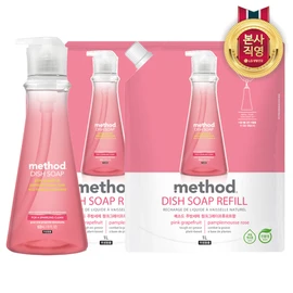 Method Pink Container 532ml + Pink Refill 1L x 2 / 메소드 핑크 용기 532ml + 핑크 리필 1L x 2개