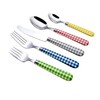 Exzact 20 Piece Stainless Steel Checked Handles Cutlery Set Dishwasher