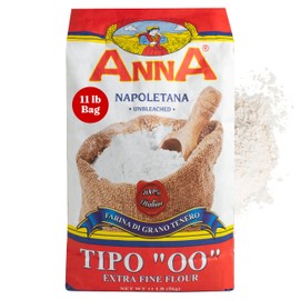 Cento Anna Tipo 00 Flour, 11 Lbs., Extra Fine, Unbleached, Soft Wheat Flour, Perfect for Pizza Crust, Pasta & Bread, Grown and Processed in Italy