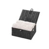 ARPAN Medium Resin Woven Storage Basket Box With Lid &