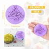 AWAVM Purple Round Cookie Mould, Merry Christmas Cookie Acrylic Baking