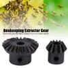 Caredy Honey Extractor，2Pcs Black Steel Beekeeping Honey Extractor Gear Accessory