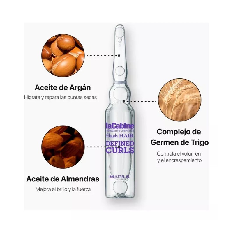 LaCabine Ampolletas Tratamiento Para Cabello Rizado Lacabine 7x5 Ml