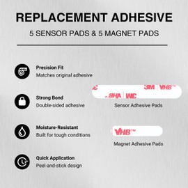 Replacement Adhesive for Aqara P2 Door and Window Sensors and Magnets – Strong Double-Sided Tape for Easy Installation (5 Sets)