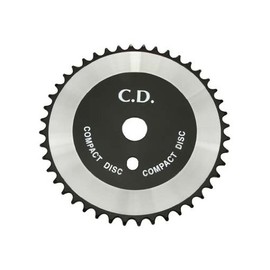 Lowrider Sprocket Compact Disc 44t 1/2 X 1/8 Chrome/Black. for Bicycles, Bikes, Beach Cruiser, Strech Bikes, limos, Chopper Cruiser