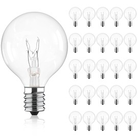 Bombillas de repuesto G40, base de tornillo E12C7, bombillas incandescentes de 7W, para cadena de luces al aire ltima intervensin, base de tornillo...