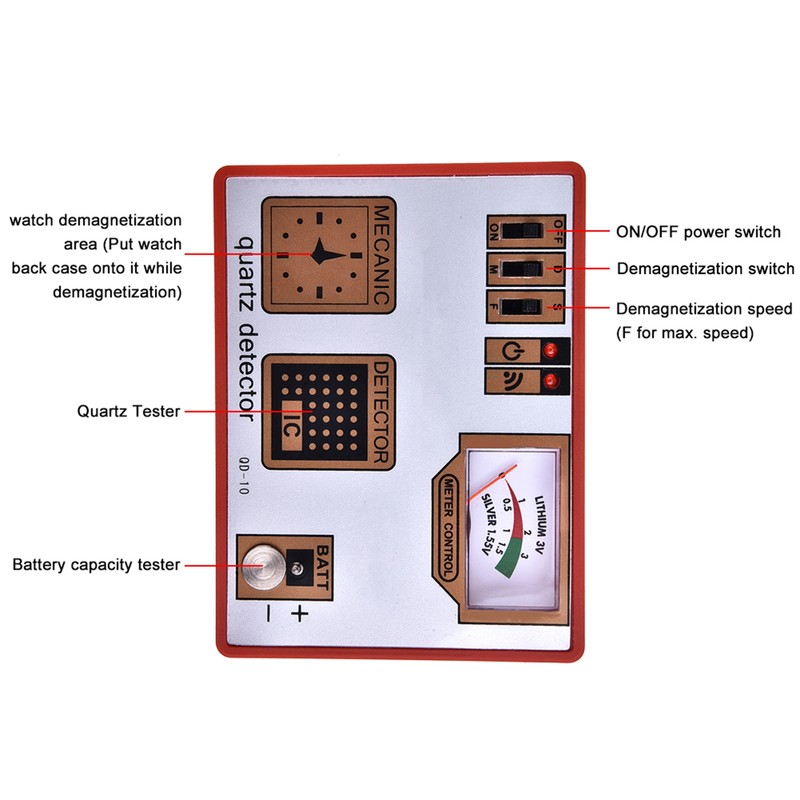 Demagnetizer Timegrapher Watch Demagnetization/Battery Measure/Pulse/Quartz Tester Machine