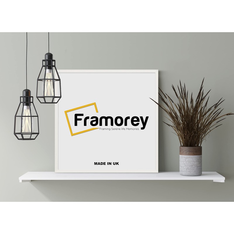 FRAMOREY White 30x30 Frame With Safe Shatterproof Styrene Front &