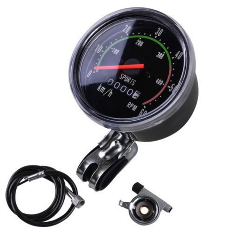 Cycle Mechanical Speedometer Accurate Universal Round Cycling Odometer for 26