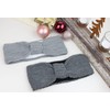 irisaa SB0119 Women's Headband Ear Protection Chunky Knit with Fleece