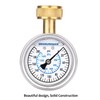 MEASUREMAN 2-1/2" Glycerin Filled Stainless Steel Water Pressure Test Gauge,