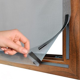 Magnetic Fly Screen for Windows, Innovative Fastening with Magnets Quick and Easy - Made in Italy, Fibreglass Mesh Robust and Cut to Size (150 x 180 cm)