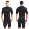 Lemorecn Wetsuits Mens Front Zip Neoprene 3mm Shorty Diving Suit(CA3016black-XL)