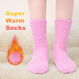 BISOUSOX 1 Pair Dog Cat Lovers Gifts For Mum Women Non Slip Fuzzy Socks Novelty Socks Women 3.5-7 Size Soft Comfortable Funny Socks Birthday Gifts for Wife Girlfriend