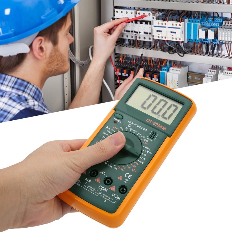 DT‑9205M LCD Large Screen Digital Multimeter Handheld Voltmeter Ohmmeter Ammeter