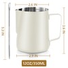 Frothing Milk Pitcher, 12 oz/350 ml Stainless Steel Frothing Milk