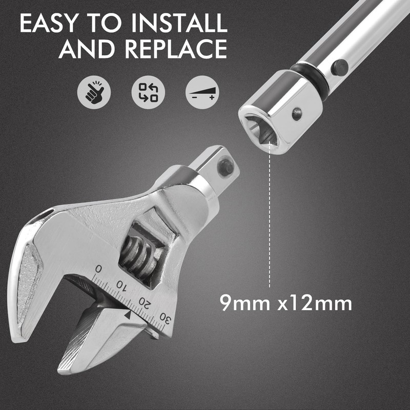 wanlvkang Open End Torque Wrench, Adjustable Torque Wrench 5 to
