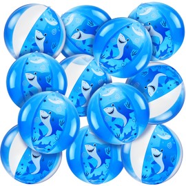 Jexine 24 Pcs 11 Inch Shark Inflatable Beach Balls for Kids Beach Balls for Summer Pool Games Kids Birthday Pool Party Supplies