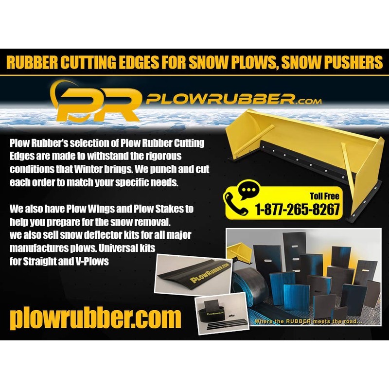 Heavy Duty 1" Rubber ATV/UTV Snow Plow - Rubber Cutting
