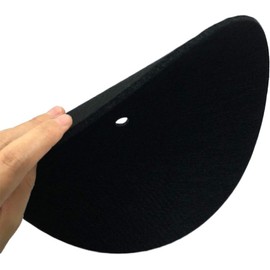 ColorfylCoco Turntable Mat Set of 2 12 Inch DJ Slip Mat for Record Player Felt 29.5cm Diameter 3mm Thick Black Non Slip Replacement Anti-Static Anti-Vibration