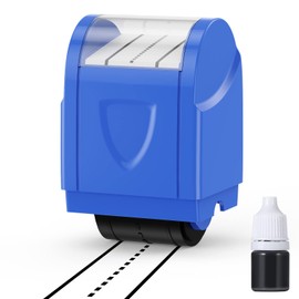 Dashed Handwriting Lines Practice Roller Stamp Parents and Teachers Roller Self-Inking Line Rolling Stamps Handwriting Practice Tool (Blue)