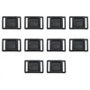 HJGarden 10Sets Black 18mm Metal Bra Straps Bikini Clasp Garment